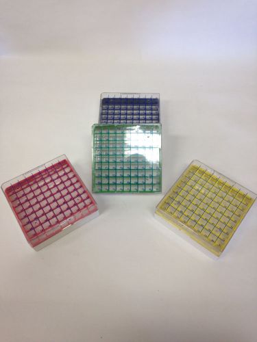 Polycarbonate cryogenic microcentrifuge tube storage box (lot of 4) for sale