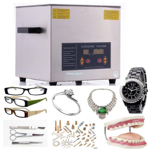 3.4 gallon 13l digital ultrasonic cleaner cleaning machine w/bath+basket+cover for sale