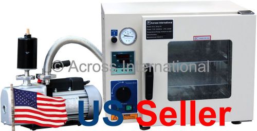 Ai 0.9 cu ft 12x12x11 wxdxh degassing chamber vacuum drying oven w/ 9.5 cfm pump for sale