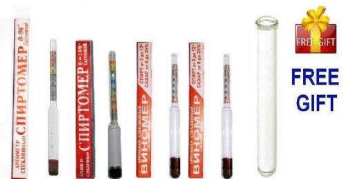 % alcohol hydrometers / alcoholmeters moonshine whiskey wine liquor test tube for sale