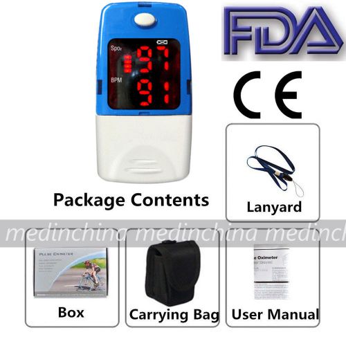 new CE pulse oxygen blood SPO2 monitor pulse rate heart rate w bag
