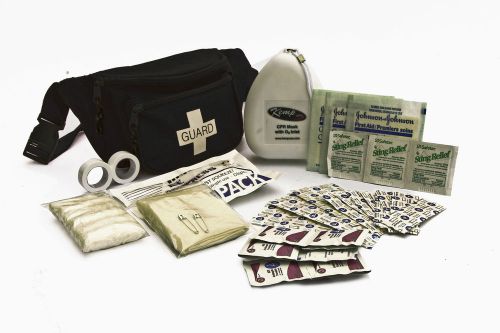 Black First Aid Kit Fanny Back Life Guard Bag Belt Pouch 7.25&#034; x 4.5&#034; x 3&#034;