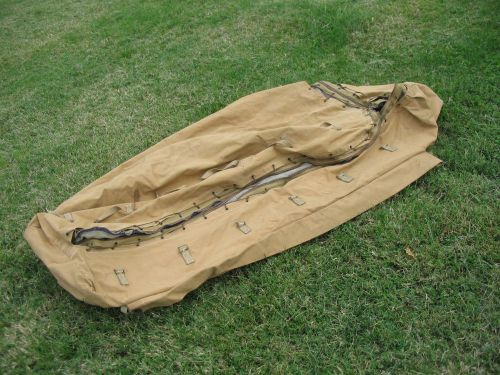 Vintage Rescue Stretcher Cold Weather Bag Wool Lined Heavy Canvas Military Spec