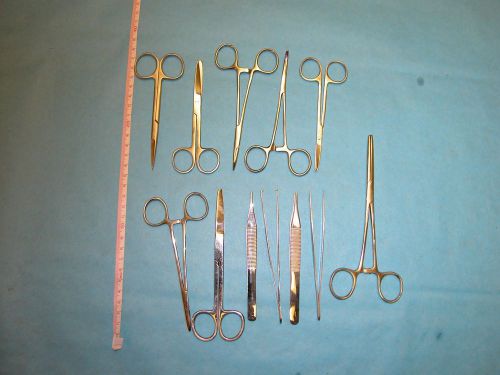 12-piece hemostat scissor forcep tweezer emergency survival kit for sale