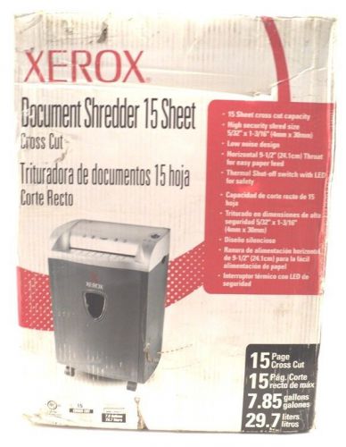 Xerox Document Heavy Duty Paper Shredder 15-Sheet Cross Cut XRX-15X