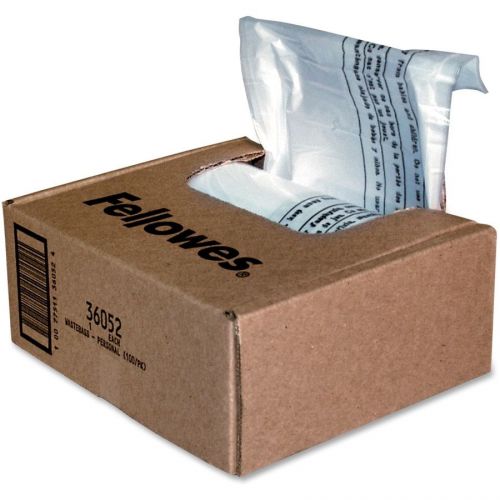 100/Box Fellowes Waste Bags for Small Office / Home Office Shredders 36052
