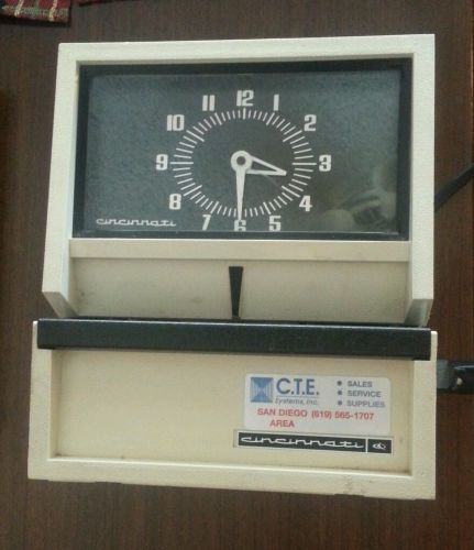 Cincinnati 0010211SS Time Clock Job Card Recorder  NO KEY!