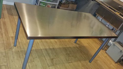 IKEA Chrome Table with Adjustable Legs
