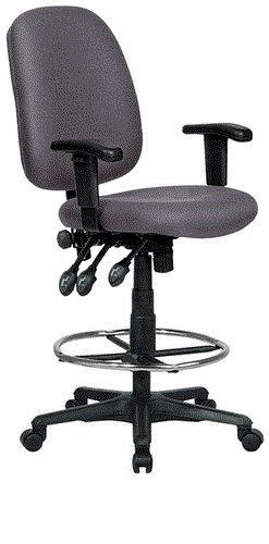 New, Harwick Ergonomic Drafting Chair (Model 6058CD) in Gray Fabric