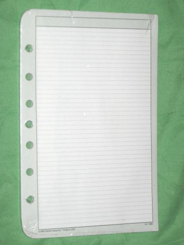 CLASSIC ~ 50 LINED NOTE PAGES Franklin Quest NEW Planner BINDER Covey ACCESSORY