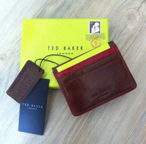 Ted Baker Leather Flat Classic Piping Edge Card wallet Holder
