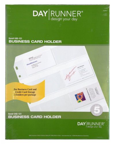 Day Runner Top-Loading Business Card Holder, 8.5 x 11 Inches (048-101)