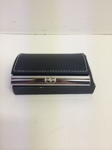 New Scion Aluminum and Leather Business  Credit ID Card Holder Wallet Case Black
