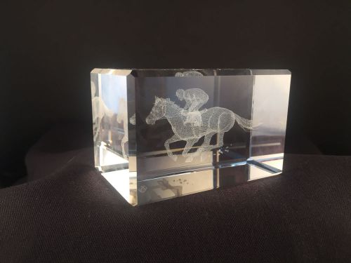 Crystal Glass Impressions Horse and Jockey