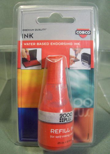 Cosco 2000 plus red refill ink bottle 032960 - 25cc or 0.9 fluid ounce for sale