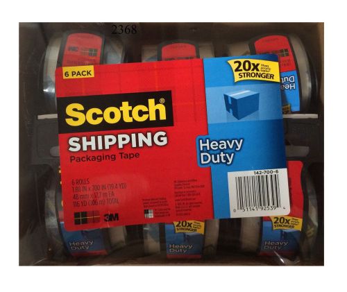 6 Rolls Heavy Duty Packaging Tape, 2 Inches X 700 Inches