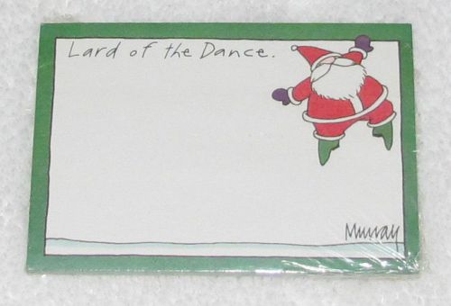 NEW! MURRAY&#039;S LAW LESLIE MOAK MURRAY &#034;LARD OF THE DANCE&#034; FUNNY STICKY NOTES