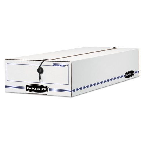 Liberty Storage Box, Check/Microfilm, 8-3/8 x 24 x 4-1/2, White/Blue, 12/Carton
