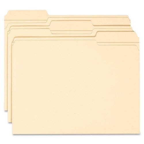 Smead 10334 File Folders, 1/3 Assorted Tab Cut, 2 Ply, Letter, Manila, 100/BX