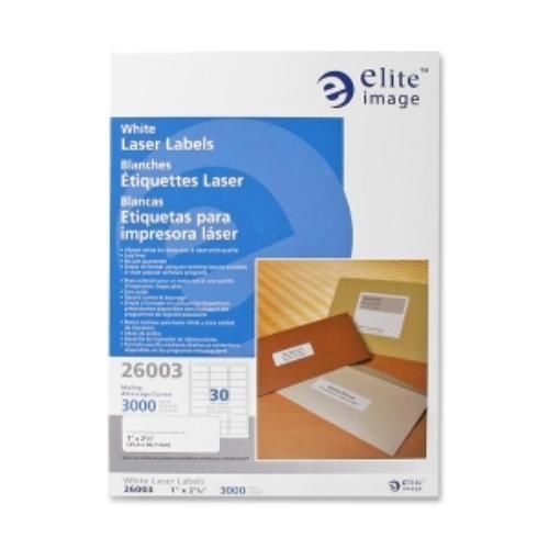 Elite image mailing laser label - 1&#034; width x 2.62&#034; length - 3000 / (eli26003) for sale