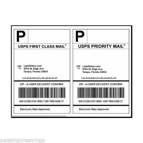 200 Shipping Labels White Blank Half Page Self Adhesive for Laser Inkjet Printer