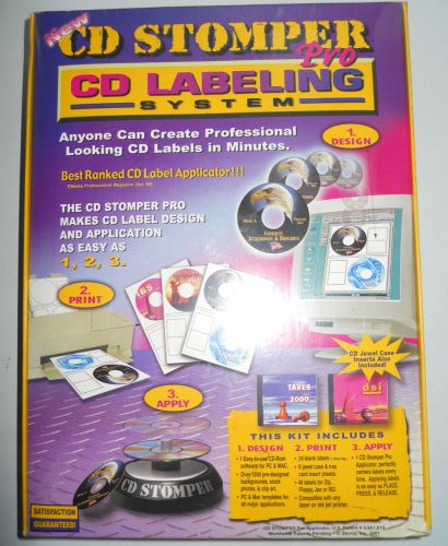 New CD Stomper Pro Labeling System Design Print Apply Kit PC MAC Office #1674