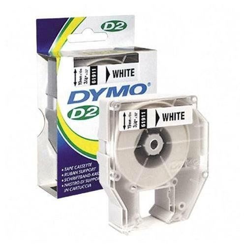 Dymo D2 White Tape - 0.75&#034; Width X 32 Ft Length - Thermal Transfer - (61911)