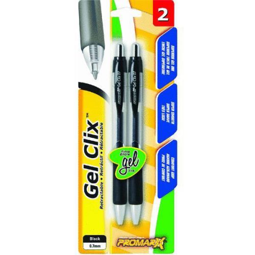 2 Pack Gel Clix Retract Pen GA01 Pack of 12