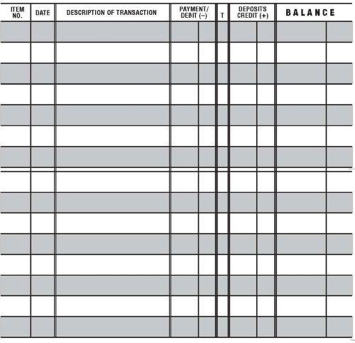 40 EASY TO READ CHECKBOOK TRANSACTION REGISTER LARGE PRINT CHECK BOOK REGISTERS