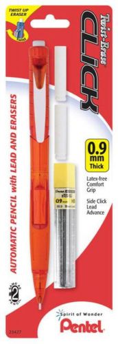 Twist Erase CLICK Mechanical Pencil 0.9mm With 2 Eraser Refills and Lead 1 Pack