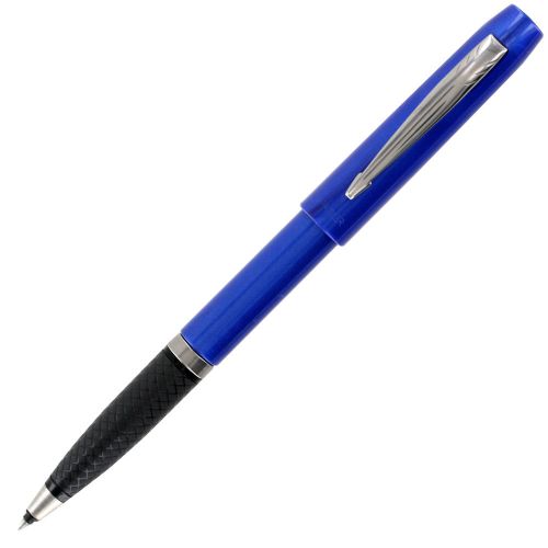 Parker Reflex Chrome Trim Roller Ball Pen, Blue Barrel, Each
