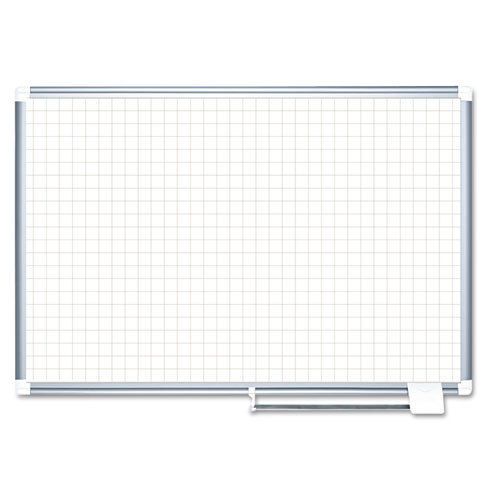 MasterVision Grid Planning Board, White, 72 x 48, Silver Frame - BVCMA2747830