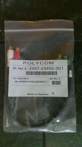 Polycomq Factory mini-Phoenix connector to RCA cable, 1 foot