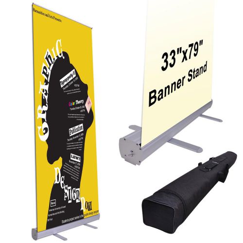 33&#034; x 79&#034; Economy Rollup Retractable Banner Stand