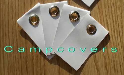 White adhesive peel and stick grommet power tabs~pack of 4 for sale
