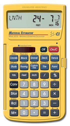 Materials Estimating Calculator Construction Building Contractor Multiple Format