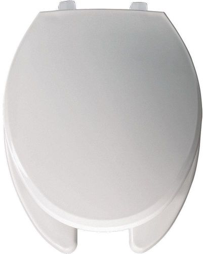 Just lift elongated open front toilet seat white heavy duty plastic for sale