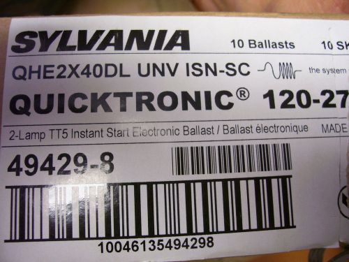 10 Electronic Ballast Sylvania Brand QHE2X40DL/UNVISN-SC