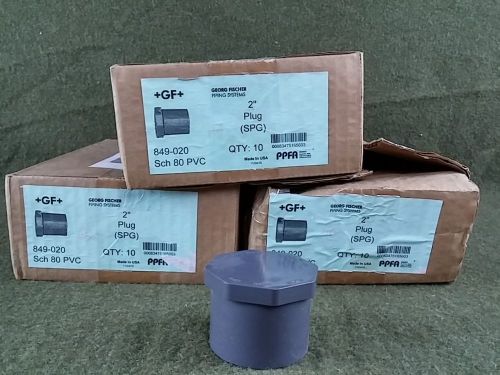 GF Piping Systems Schedule 80 2&#034; PVC Plug Spg SCH80 849-020 Lot of 26