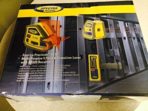 Spectra Precision 5.2XL 2 Point and Cross Line Laser Package with HR220 Receiver