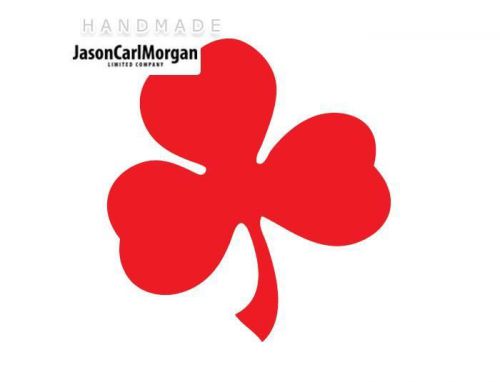 JCM® Iron On Applique Decal, Shamrock Red