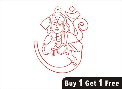 2X &#034;Hare Rama Hare Krishna&#034; Om Aum Car Vinyl Decal Art Sticker Graphics-481 B