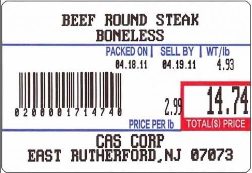 Cas  scale label 8010 best price for sale