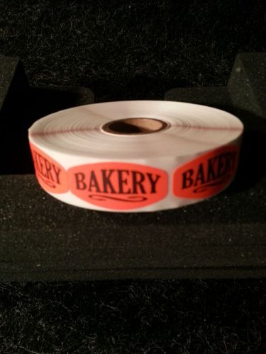 1.5&#034; x .75&#034; BAKERY DESIGN LABELS 1000 ea PER ROLL 1M/RL free shipping STICKERS