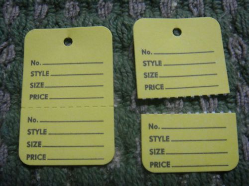 Clothing Price Tagging Tags Gun Hang Paper Label Yellow  1 1/4&#034; by 1 7/8&#034; SM