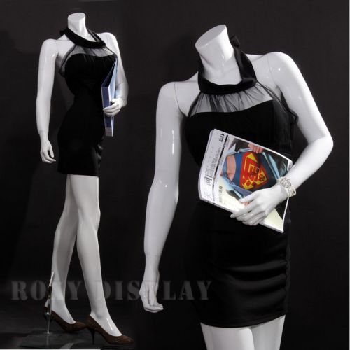 Fiberglass Female Display Mannequin Manequin Headless Dress Form MZ-LISA10BW