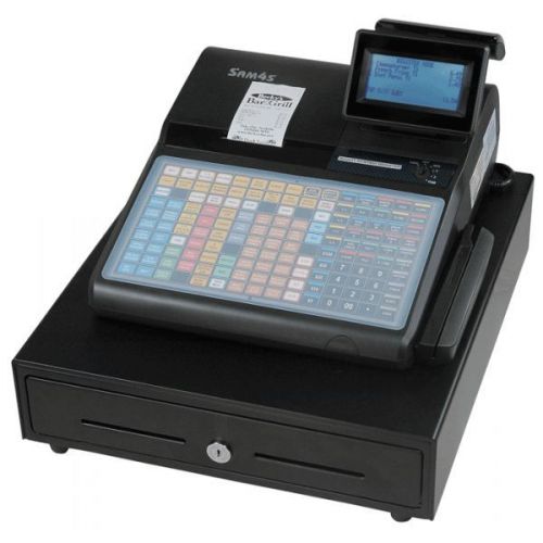 Samsung sam4s sps-320 pos retail cash register flat keyboard 8 lines display new for sale