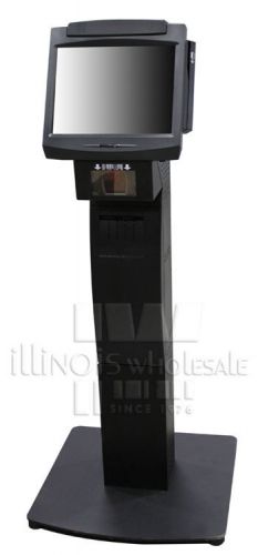 NCR 7402-2151 Complete Kiosk w/ Intg Scanner, Fixed-Angle Mount, Printer &amp; Stand