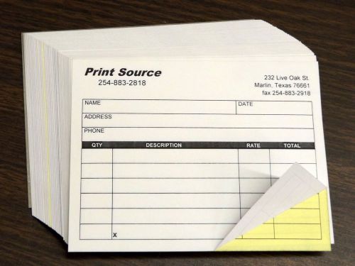 Sales Tickets for Cash Customers, 2-part NCR forms, black toner