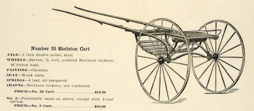 1912 Ad Antique No. 20 Skeleton Horse Cart Farming Equipment Implement LAC2